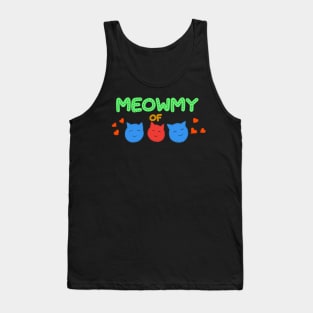 Meowmy of two boys and a girl Tank Top